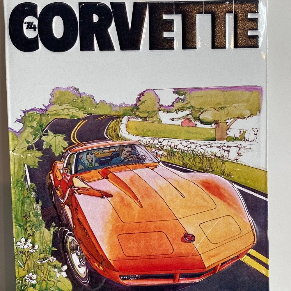 Corvette 1974 Vintage-Style Chevrolet Image Metal Car Sign New Garage Art